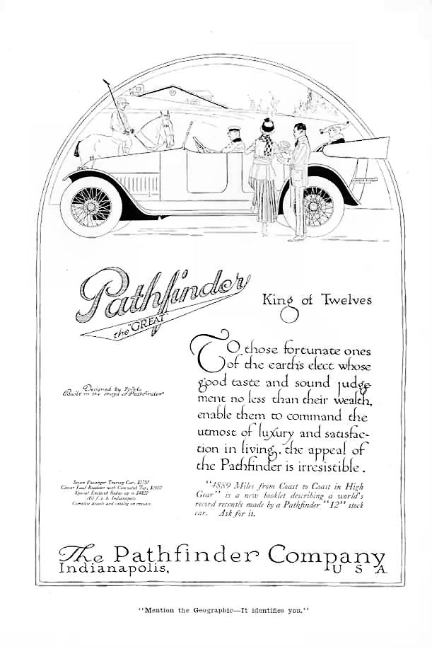 1916 Pathfinder Auto Advertising